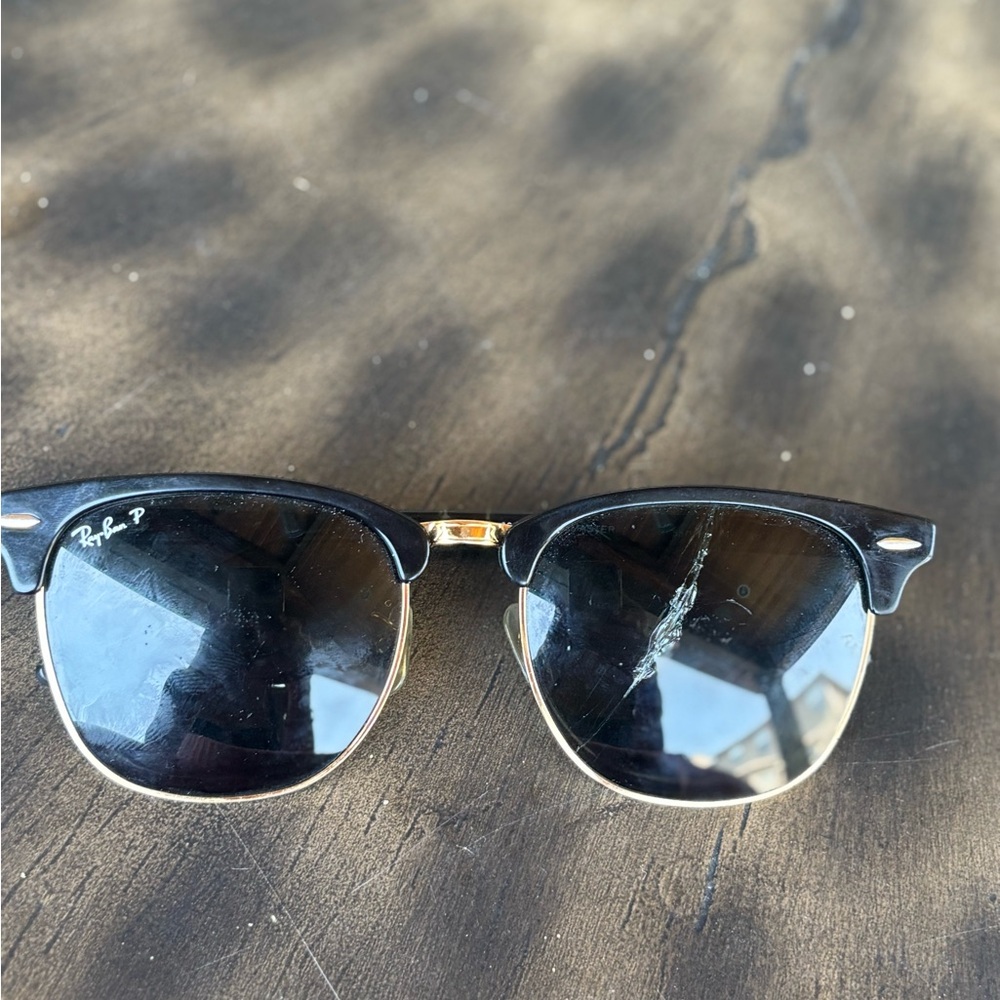 Ray-Ban Black and Gold Sunglasses